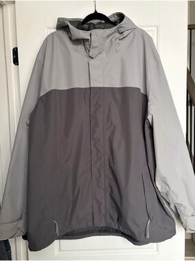 Men's Wind River  Two-Tone Gray Waterproof Hooded Jacket